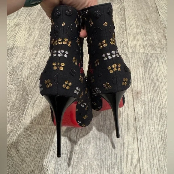Christian Louboutin black So Kate jacquard booties - Picture 4 of 16